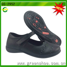 Neue Design Mädchen schwarze Schule Schuhe aus China (GS-2952)